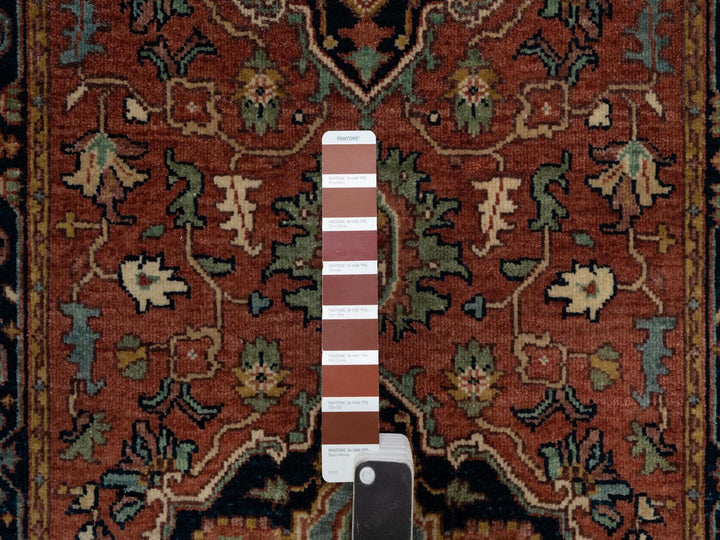 2'7" x 10'1" New Hand Knotted Red Wool Runner Oriental Rug - MOA10291382