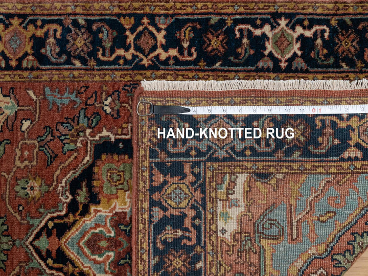 2'7" x 10'1" New Hand Knotted Red Wool Runner Oriental Rug - MOA10291382