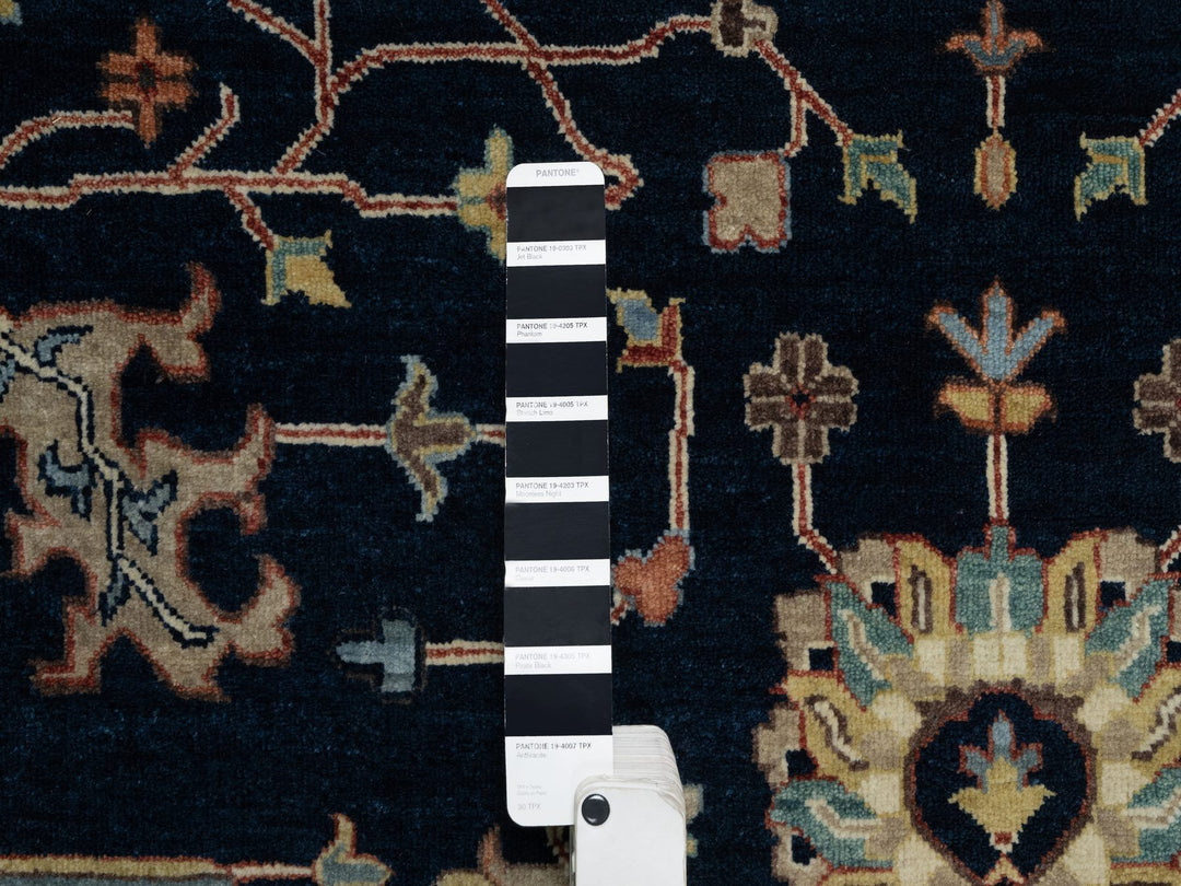 8'11" x 12'2" New Hand Knotted Blue Wool Rectangle Oriental Rug - MOA10291385