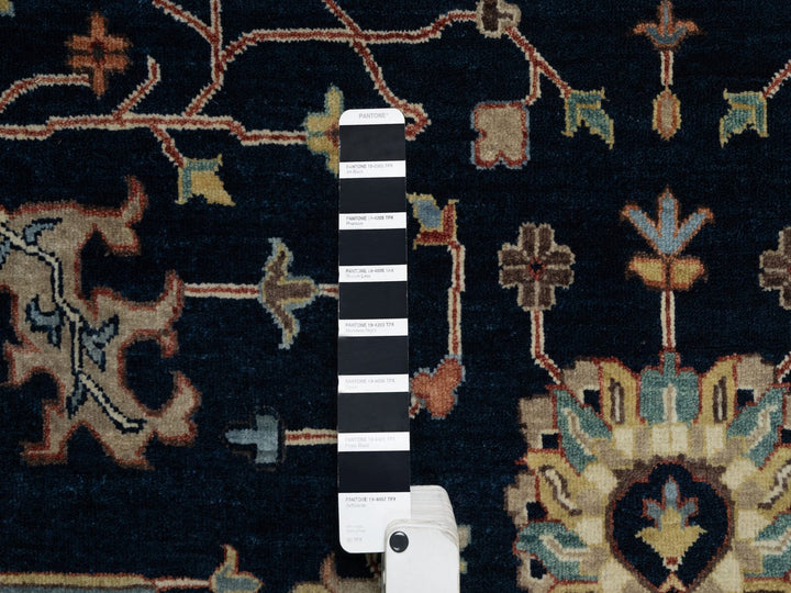 8'11" x 12'2" New Hand Knotted Blue Wool Rectangle Oriental Rug - MOA10291385