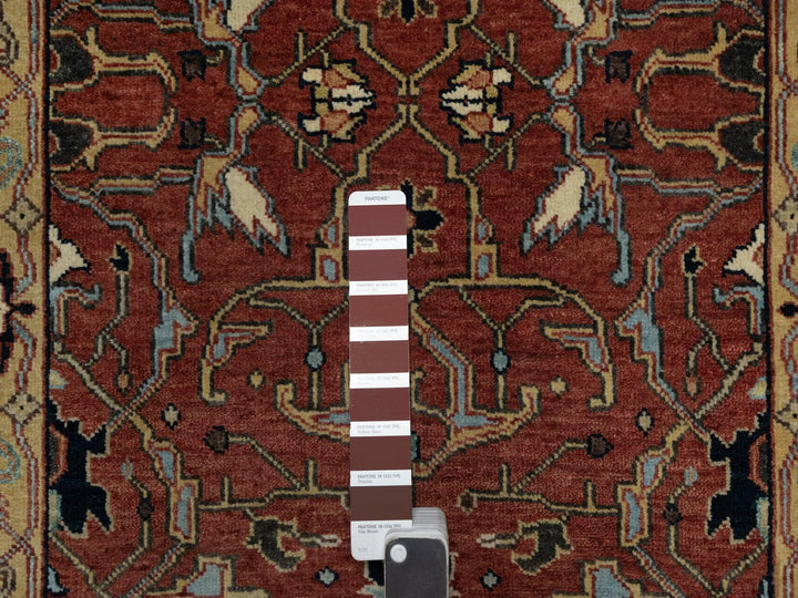 2'8" x 14'1" New Hand Knotted Red Wool Runner Oriental Rug - MOA10291387