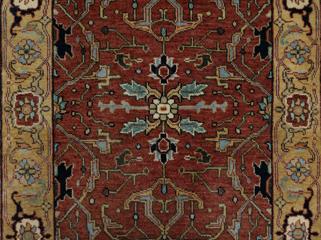 2'8" x 14'1" New Hand Knotted Red Wool Runner Oriental Rug - MOA10291387