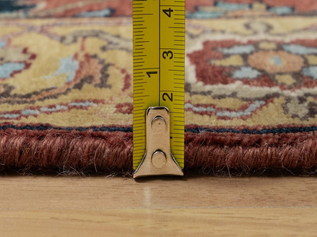 2'8" x 14'1" New Hand Knotted Red Wool Runner Oriental Rug - MOA10291387