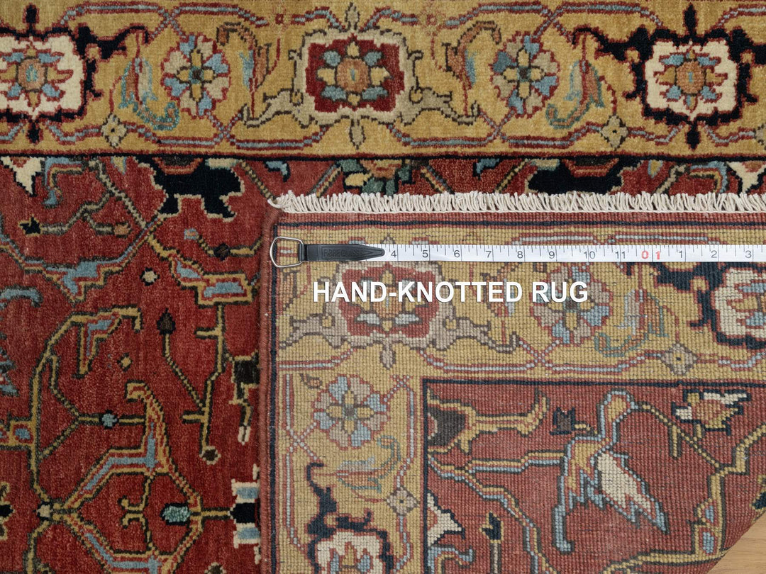 2'8" x 14'1" New Hand Knotted Red Wool Runner Oriental Rug - MOA10291387