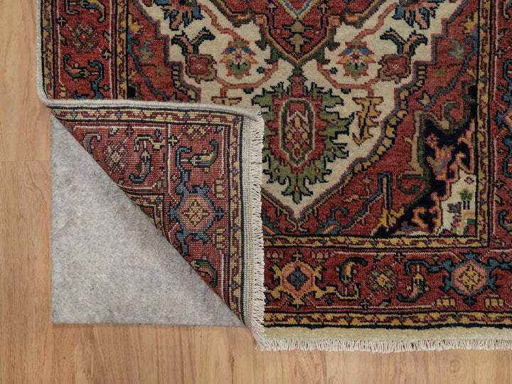 2'8" x 14'3" New Hand Knotted Ivory Wool Runner Oriental Rug - MOA10291388