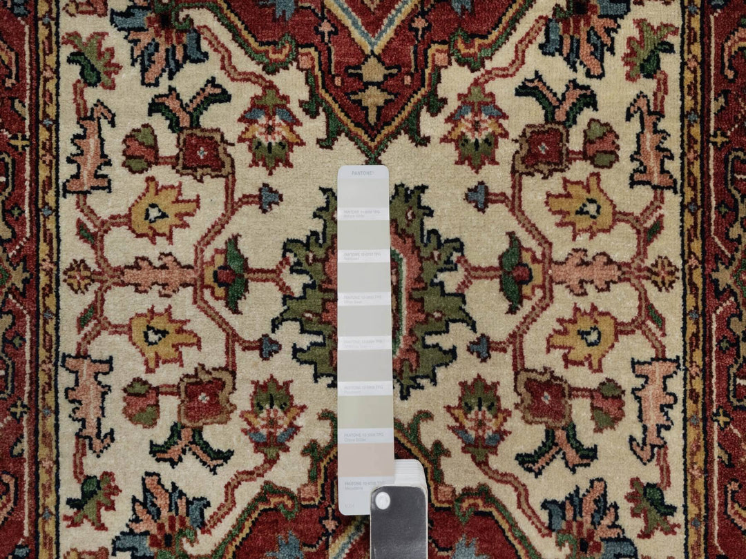 2'8" x 14'3" New Hand Knotted Ivory Wool Runner Oriental Rug - MOA10291388