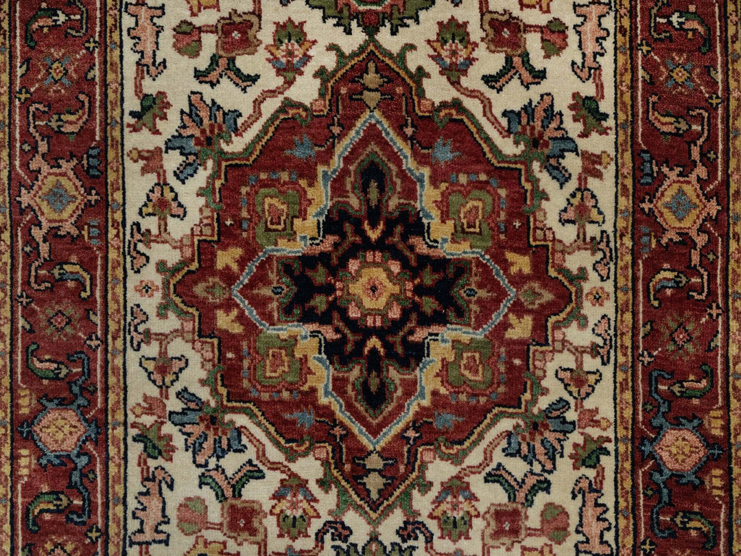 2'8" x 14'3" New Hand Knotted Ivory Wool Runner Oriental Rug - MOA10291388