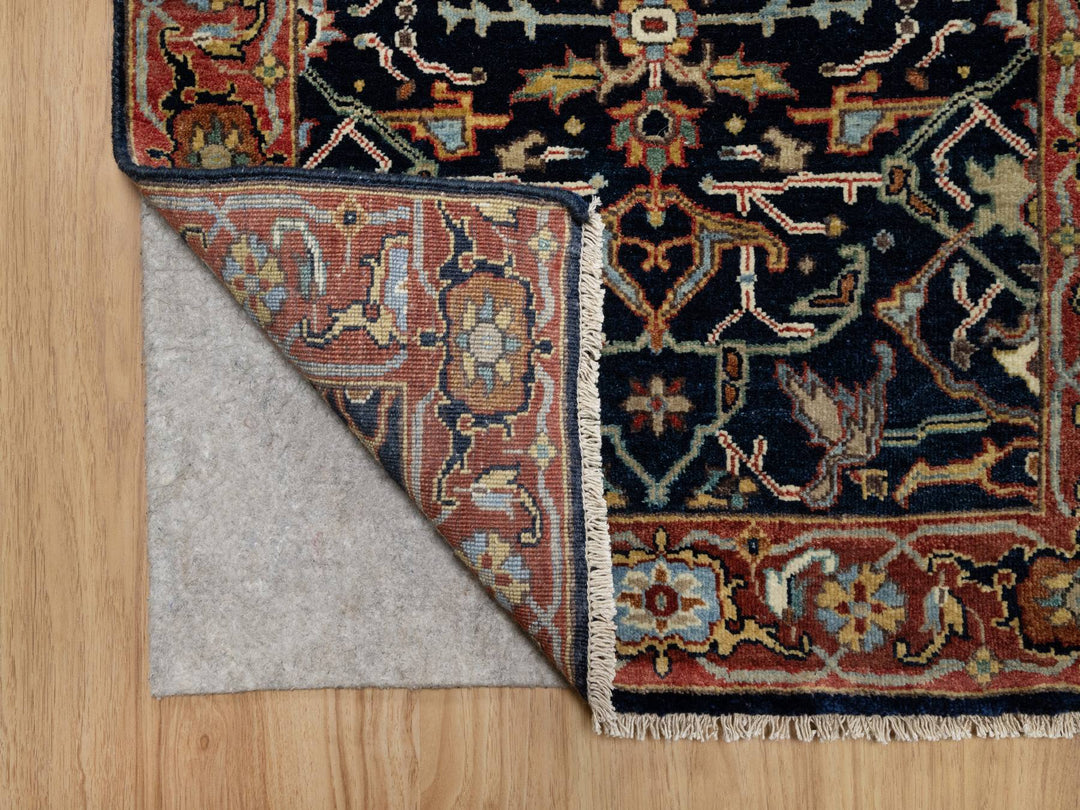 2'7" x 18'1" New Hand Knotted Blue Wool Runner Oriental Rug - MOA10291390