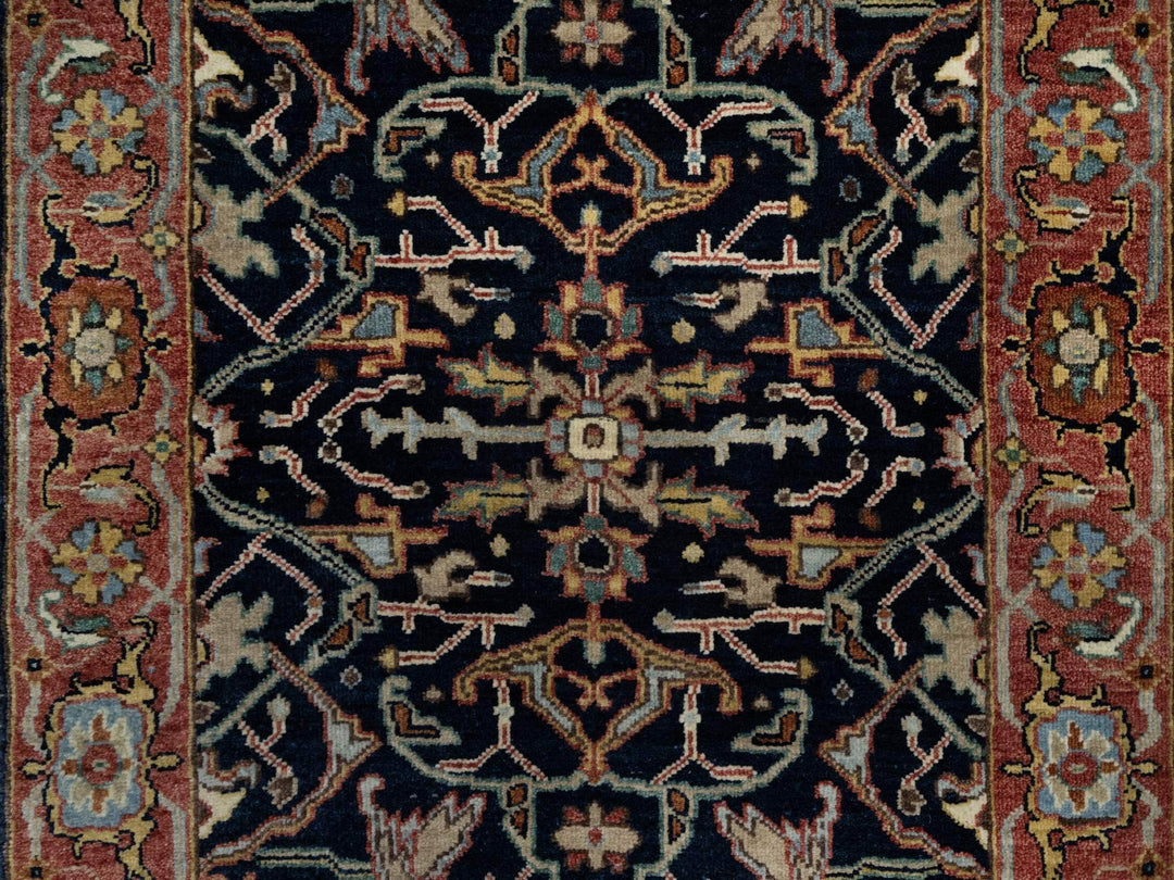 2'7" x 18'1" New Hand Knotted Blue Wool Runner Oriental Rug - MOA10291390