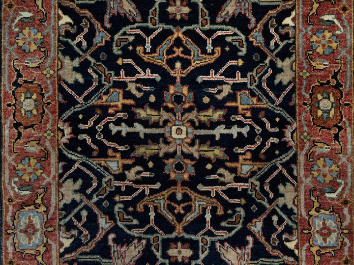 2'7" x 18'1" New Hand Knotted Blue Wool Runner Oriental Rug - MOA10291390