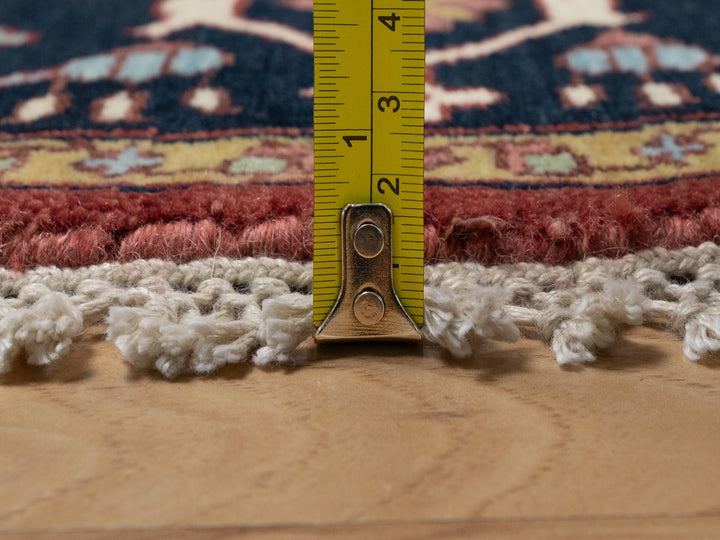 6'2" x 6'2" New Hand Knotted Red Wool Round Oriental Rug - MOA10291392