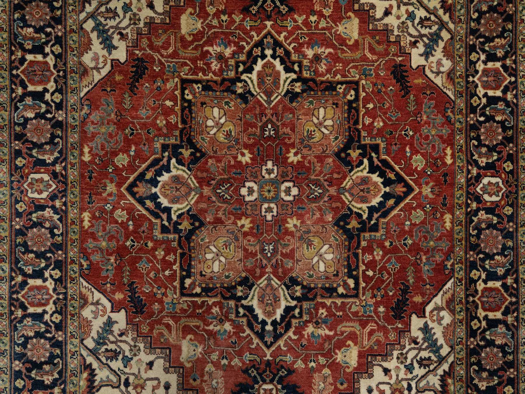 5'2" x 7'2" New Hand Knotted Red Wool Rectangle Oriental Rug - MOA10291393