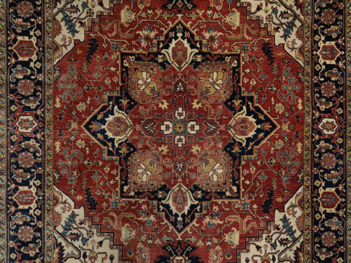 5'2" x 7'2" New Hand Knotted Red Wool Rectangle Oriental Rug - MOA10291393