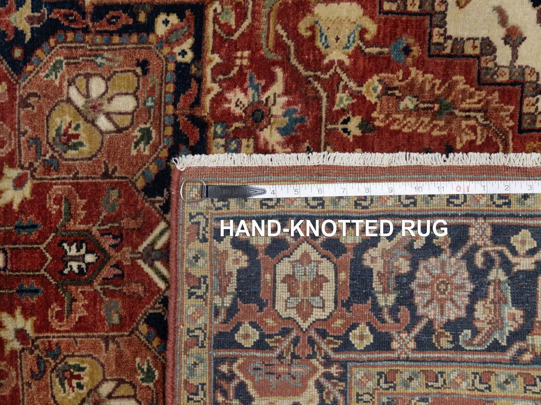 5'2" x 7'2" New Hand Knotted Red Wool Rectangle Oriental Rug - MOA10291393