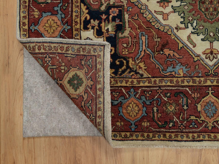5'1" x 7'2" New Hand Knotted Ivory Wool Rectangle Oriental Rug - MOA10291395