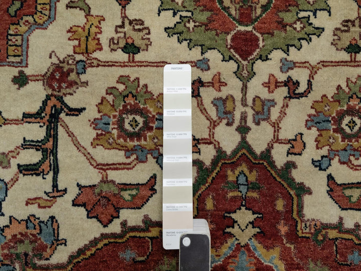 5'1" x 7'2" New Hand Knotted Ivory Wool Rectangle Oriental Rug - MOA10291395