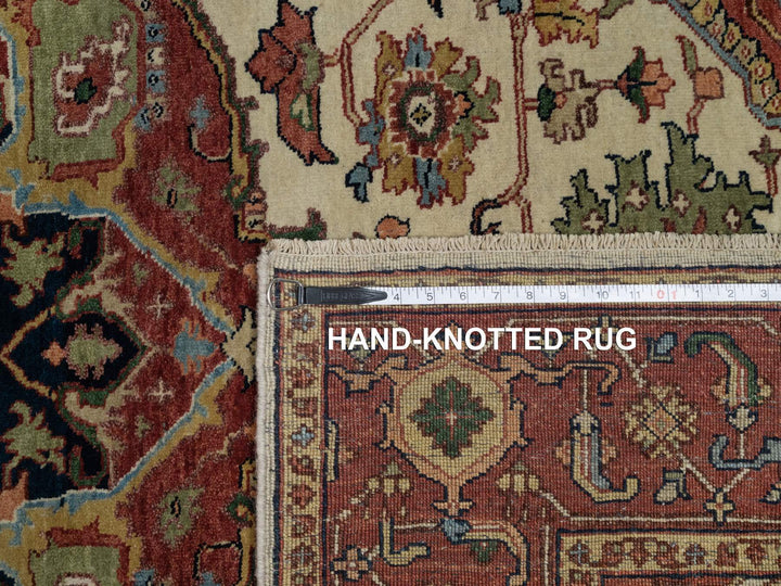 5'1" x 7'2" New Hand Knotted Ivory Wool Rectangle Oriental Rug - MOA10291395
