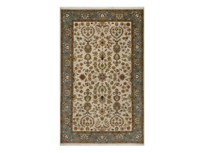 3'0" x 4'11" New Hand Knotted Ivory Wool Rectangle Oriental Rug - MOA10291407