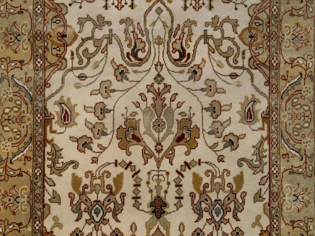 2'9" x 5'1" New Hand Knotted Ivory Wool Rectangle Oriental Rug - MOA10291408