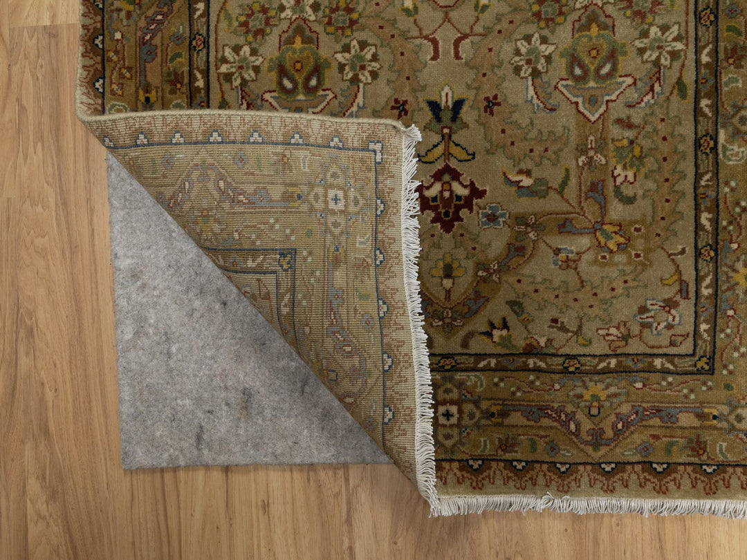 2'10" x 11'11" New Hand Knotted Brown Wool & Silk Runner Oriental Rug - MOA10291410