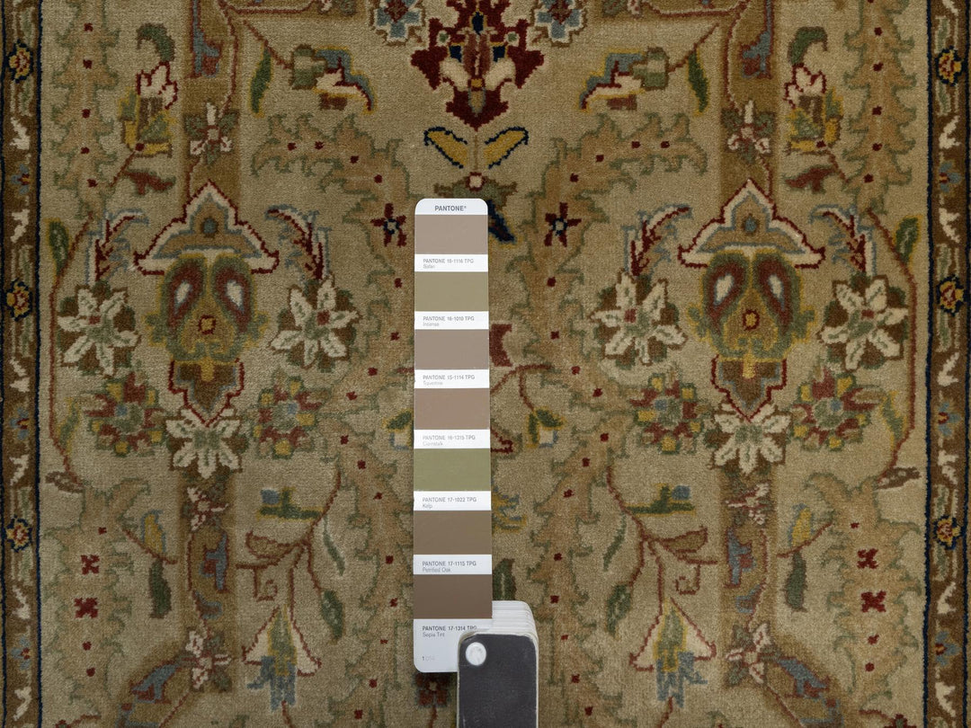 2'10" x 11'11" New Hand Knotted Brown Wool & Silk Runner Oriental Rug - MOA10291410