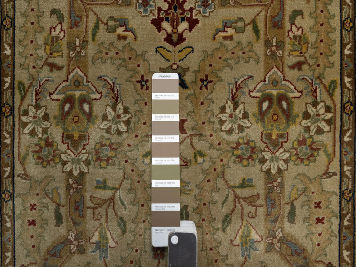 2'10" x 11'11" New Hand Knotted Brown Wool & Silk Runner Oriental Rug - MOA10291410