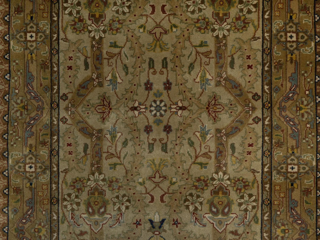 2'10" x 11'11" New Hand Knotted Brown Wool & Silk Runner Oriental Rug - MOA10291410