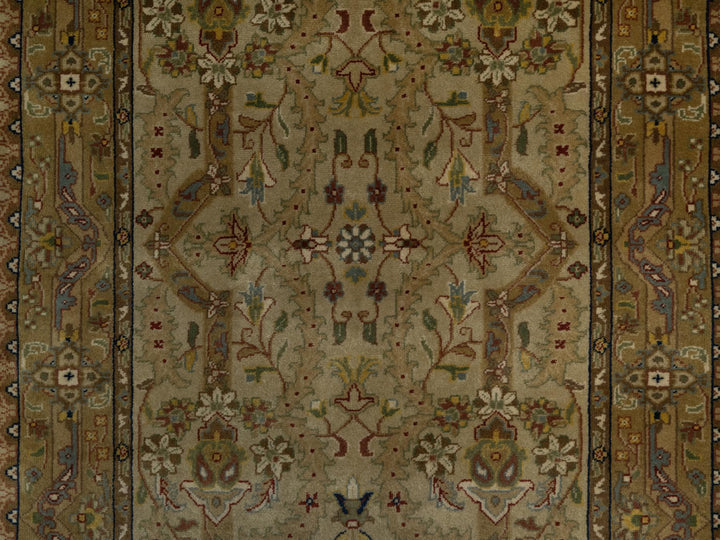 2'10" x 11'11" New Hand Knotted Brown Wool & Silk Runner Oriental Rug - MOA10291410