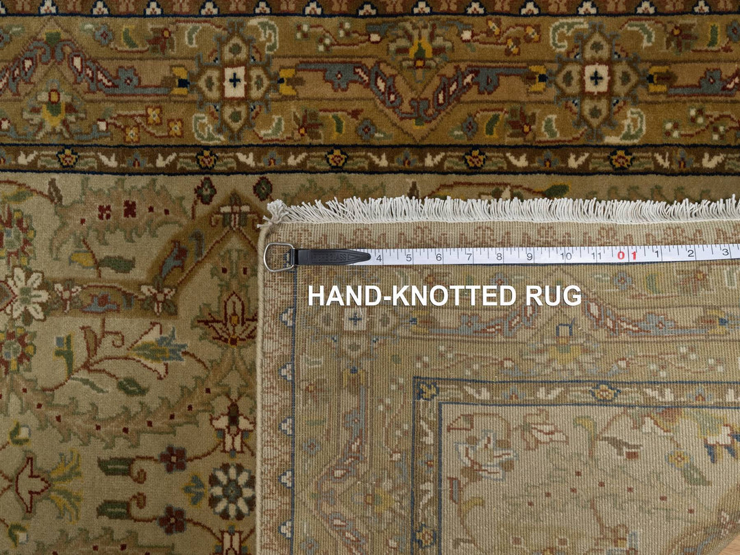 2'10" x 11'11" New Hand Knotted Brown Wool & Silk Runner Oriental Rug - MOA10291410