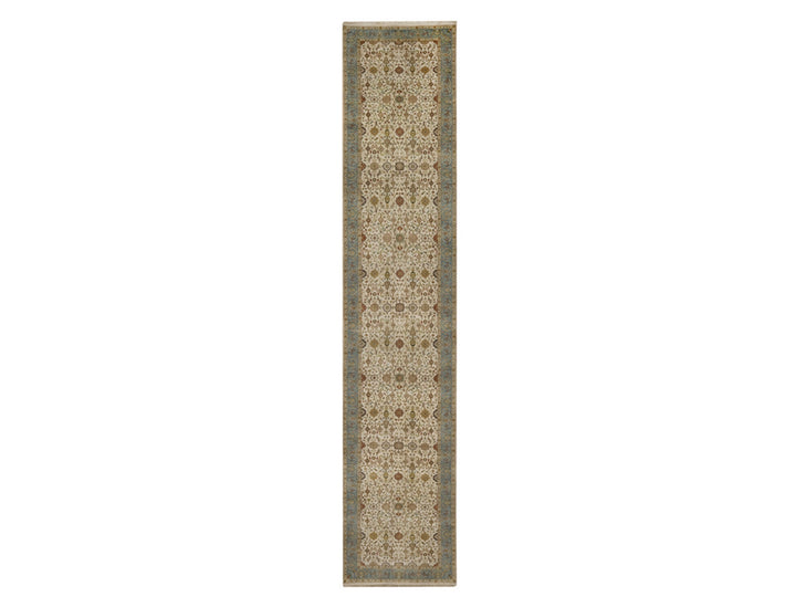 3'1" x 15'6" New Hand Knotted Ivory Wool Runner Oriental Rug - MOA10291411