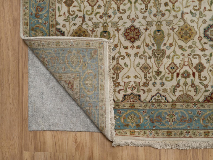 3'1" x 15'6" New Hand Knotted Ivory Wool Runner Oriental Rug - MOA10291411