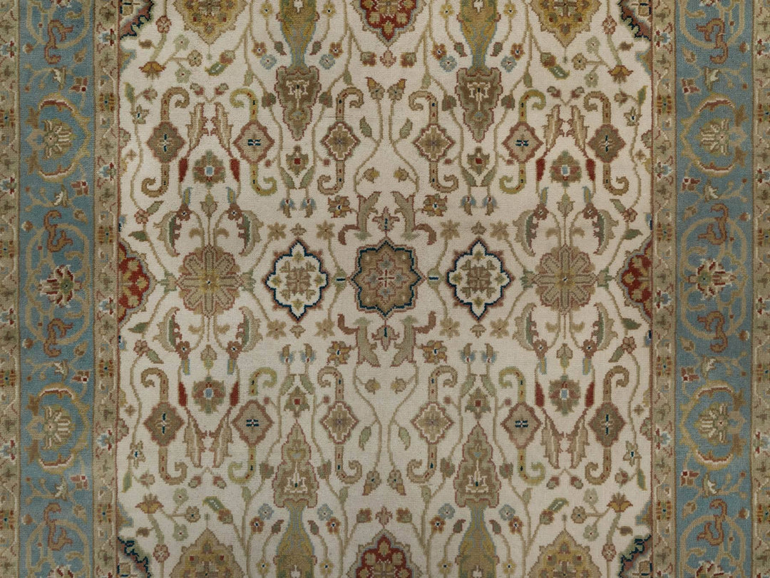 3'1" x 15'6" New Hand Knotted Ivory Wool Runner Oriental Rug - MOA10291411