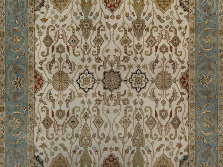 3'1" x 15'6" New Hand Knotted Ivory Wool Runner Oriental Rug - MOA10291411