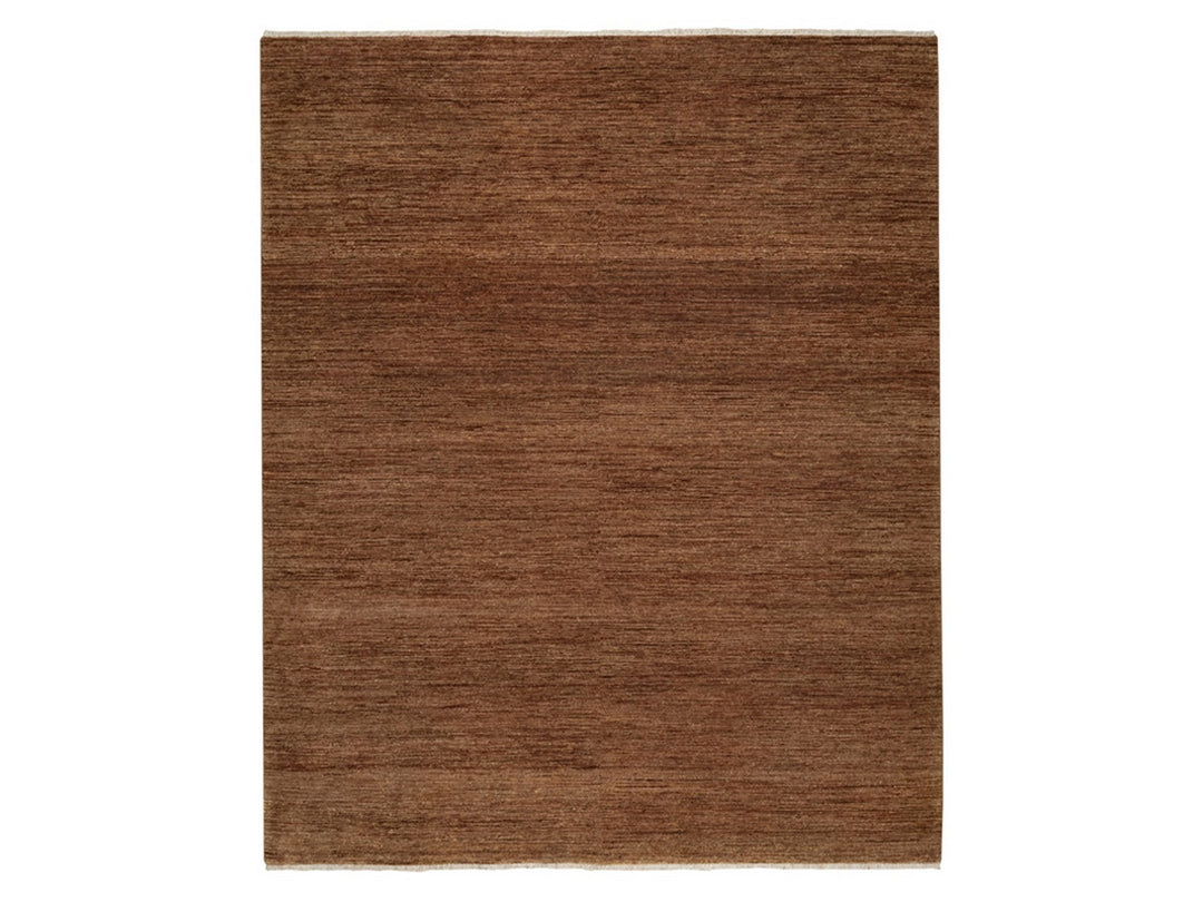 8'2" x 10'0" New Hand Knotted Brown Wool Rectangle Oriental Rug - MOA10291416