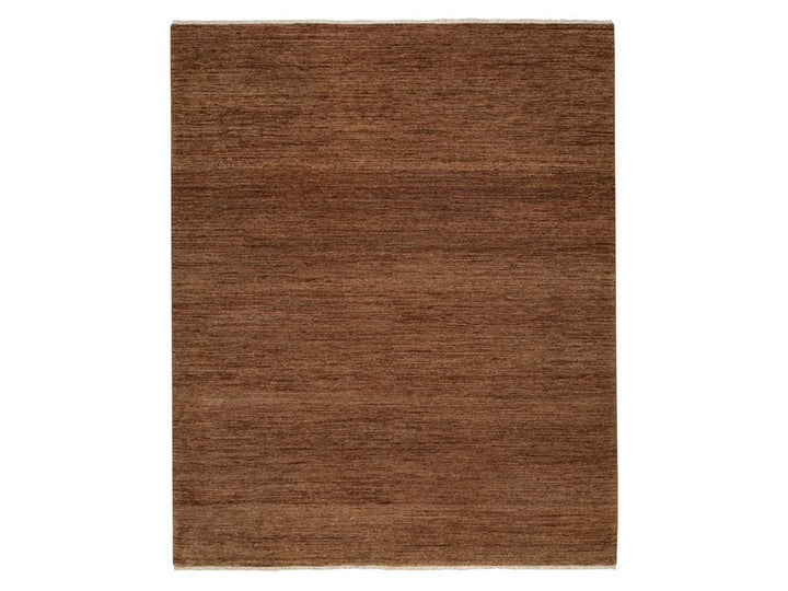 8'2" x 10'0" New Hand Knotted Brown Wool Rectangle Oriental Rug - MOA10291416