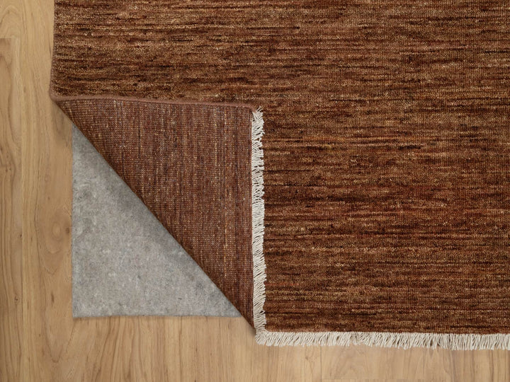 8'2" x 10'0" New Hand Knotted Brown Wool Rectangle Oriental Rug - MOA10291416