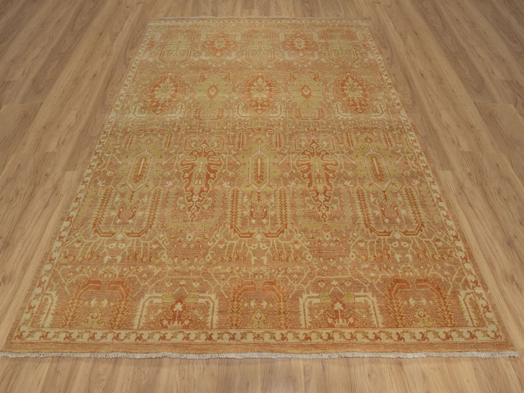 8'0" x 9'10" New Hand Knotted Brown Wool Rectangle Oriental Rug - MOA10291417