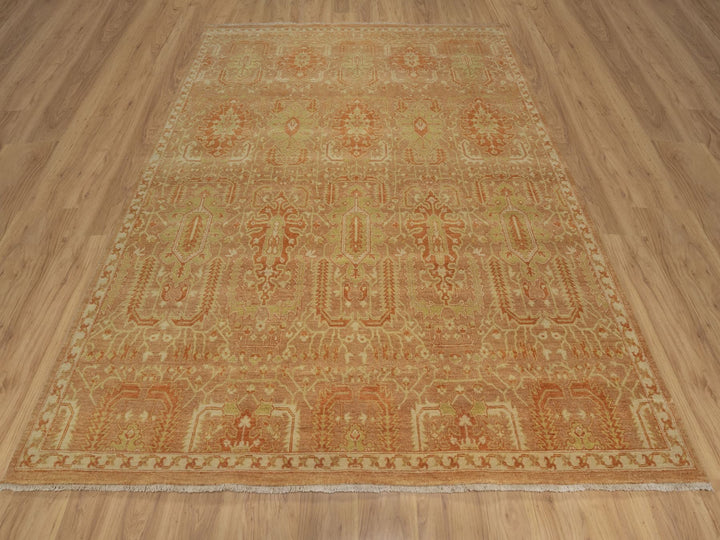8'0" x 9'10" New Hand Knotted Brown Wool Rectangle Oriental Rug - MOA10291417