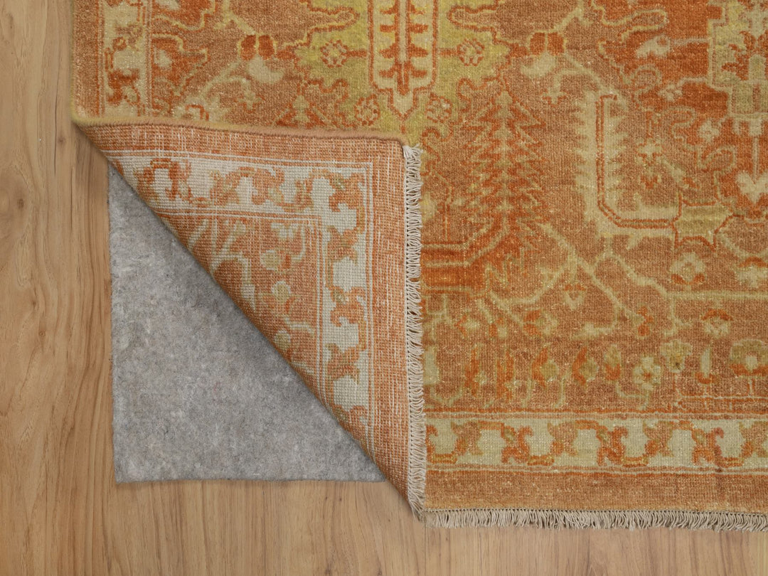 8'0" x 9'10" New Hand Knotted Brown Wool Rectangle Oriental Rug - MOA10291417