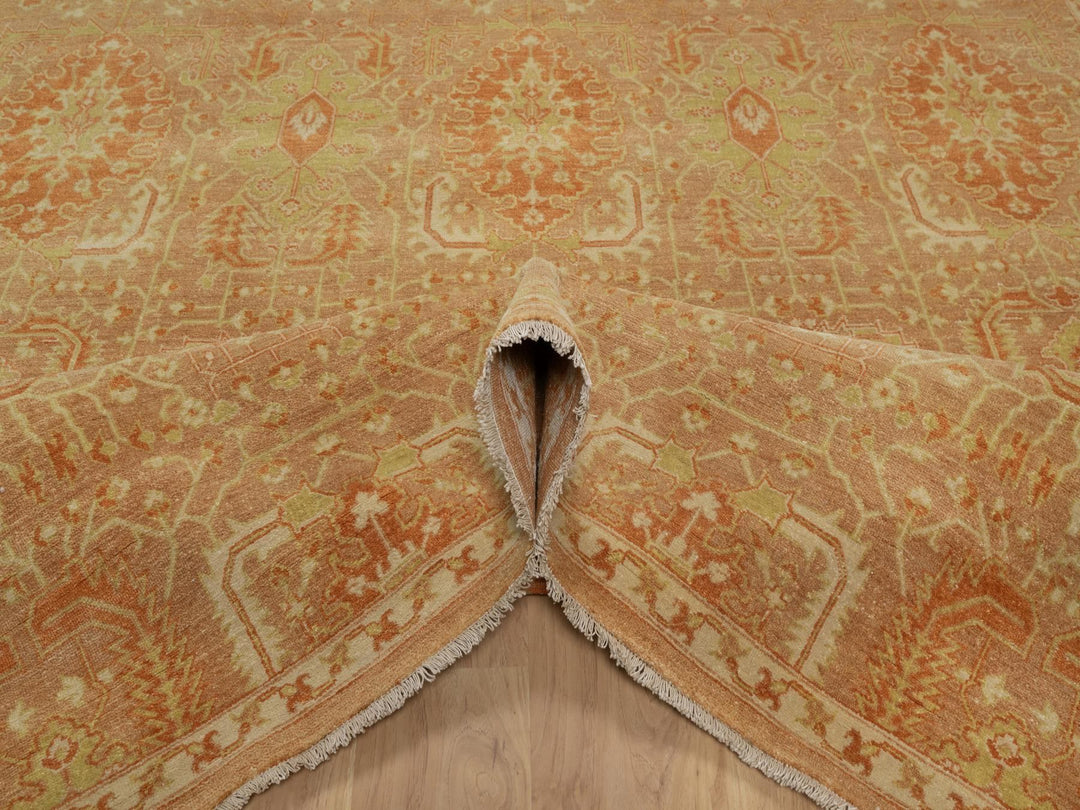 8'0" x 9'10" New Hand Knotted Brown Wool Rectangle Oriental Rug - MOA10291417