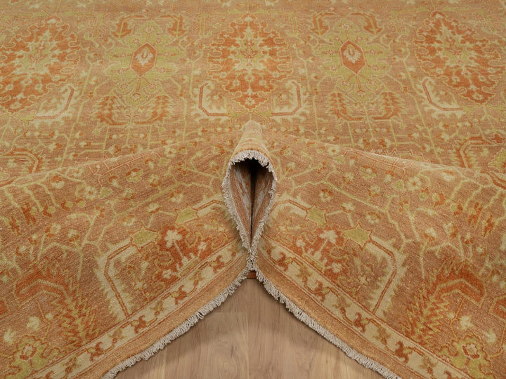8'0" x 9'10" New Hand Knotted Brown Wool Rectangle Oriental Rug - MOA10291417