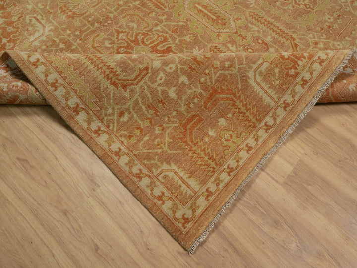 8'0" x 9'10" New Hand Knotted Brown Wool Rectangle Oriental Rug - MOA10291417