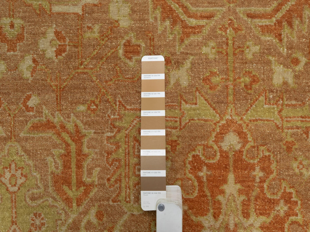 8'0" x 9'10" New Hand Knotted Brown Wool Rectangle Oriental Rug - MOA10291417