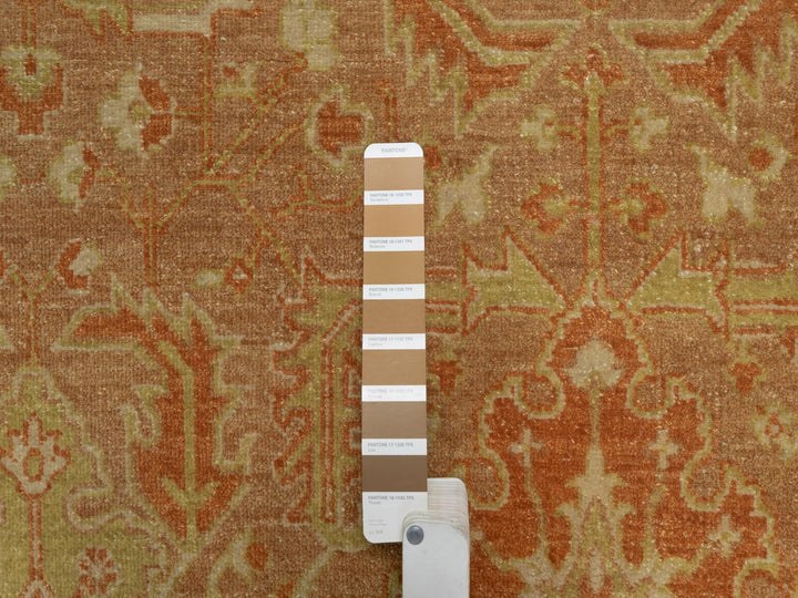 8'0" x 9'10" New Hand Knotted Brown Wool Rectangle Oriental Rug - MOA10291417