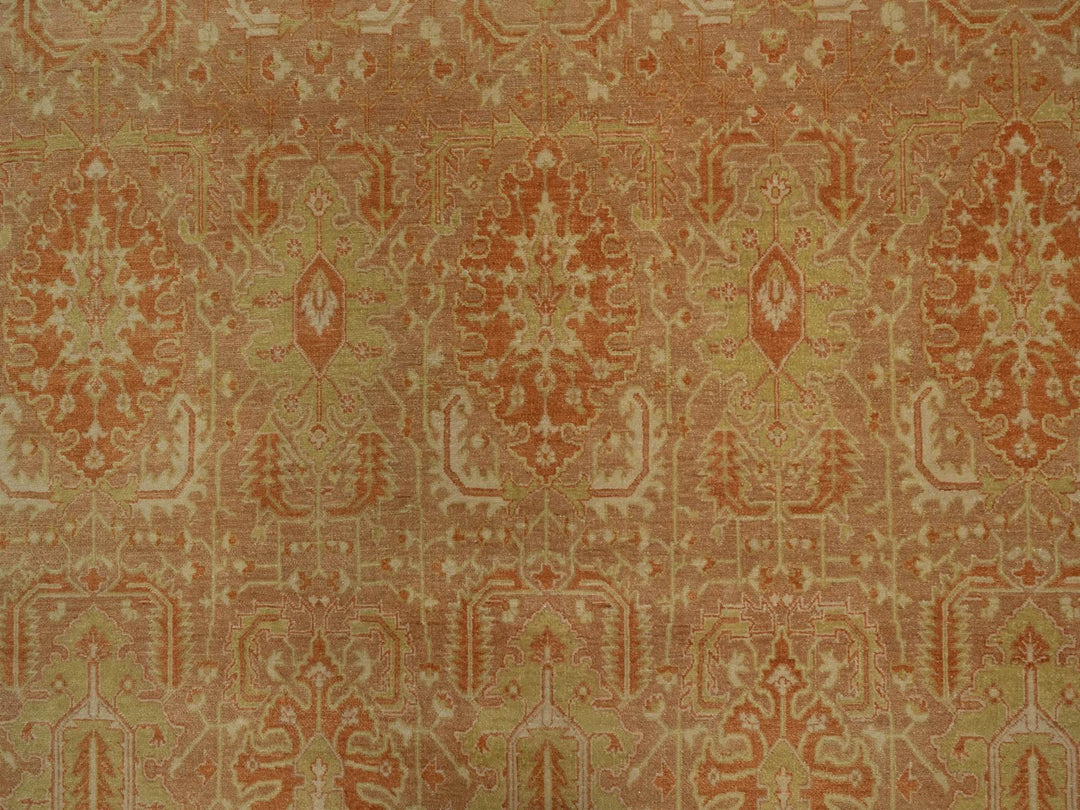 8'0" x 9'10" New Hand Knotted Brown Wool Rectangle Oriental Rug - MOA10291417