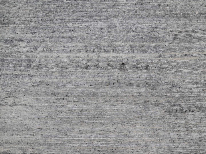8'0" x 9'10" New Hand Knotted Grey Wool Rectangle Oriental Rug - MOA10291418