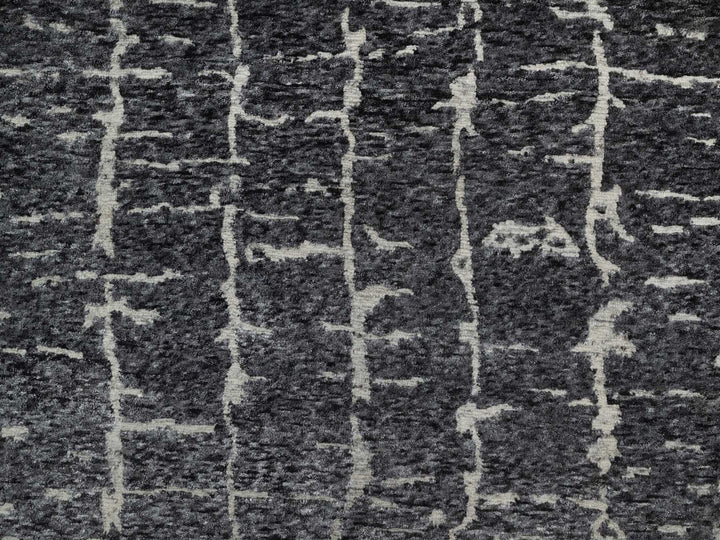 7'11" x 10'1" New Hand Knotted Black Wool Rectangle Oriental Rug - MOA10291419