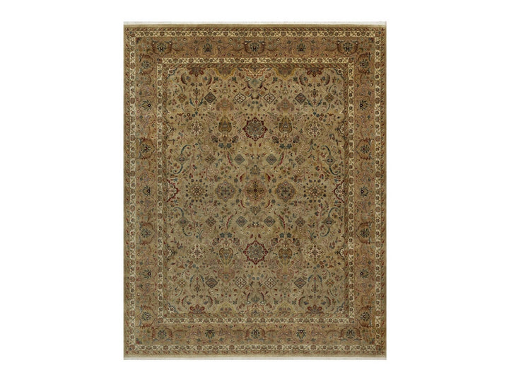 7'11" x 10'0" New Hand Knotted Brown Wool Rectangle Oriental Rug - MOA10291432