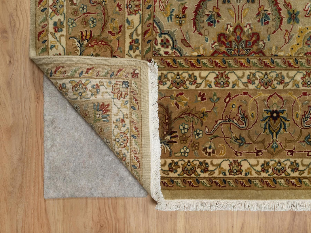 7'11" x 10'0" New Hand Knotted Brown Wool Rectangle Oriental Rug - MOA10291432