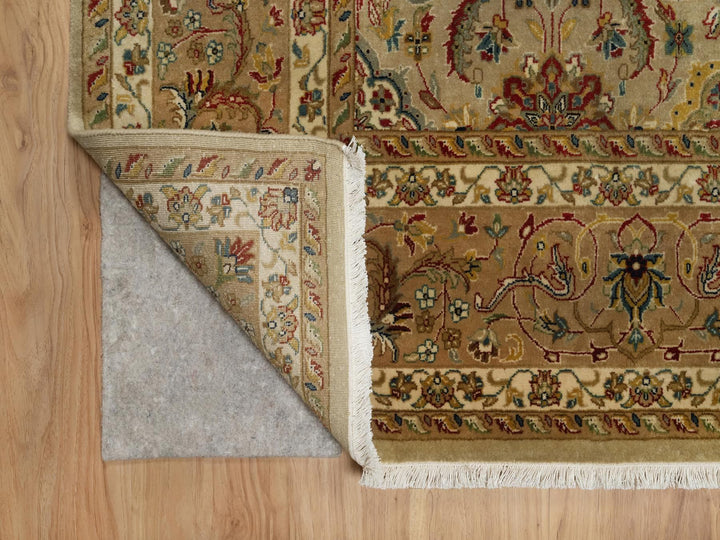 7'11" x 10'0" New Hand Knotted Brown Wool Rectangle Oriental Rug - MOA10291432